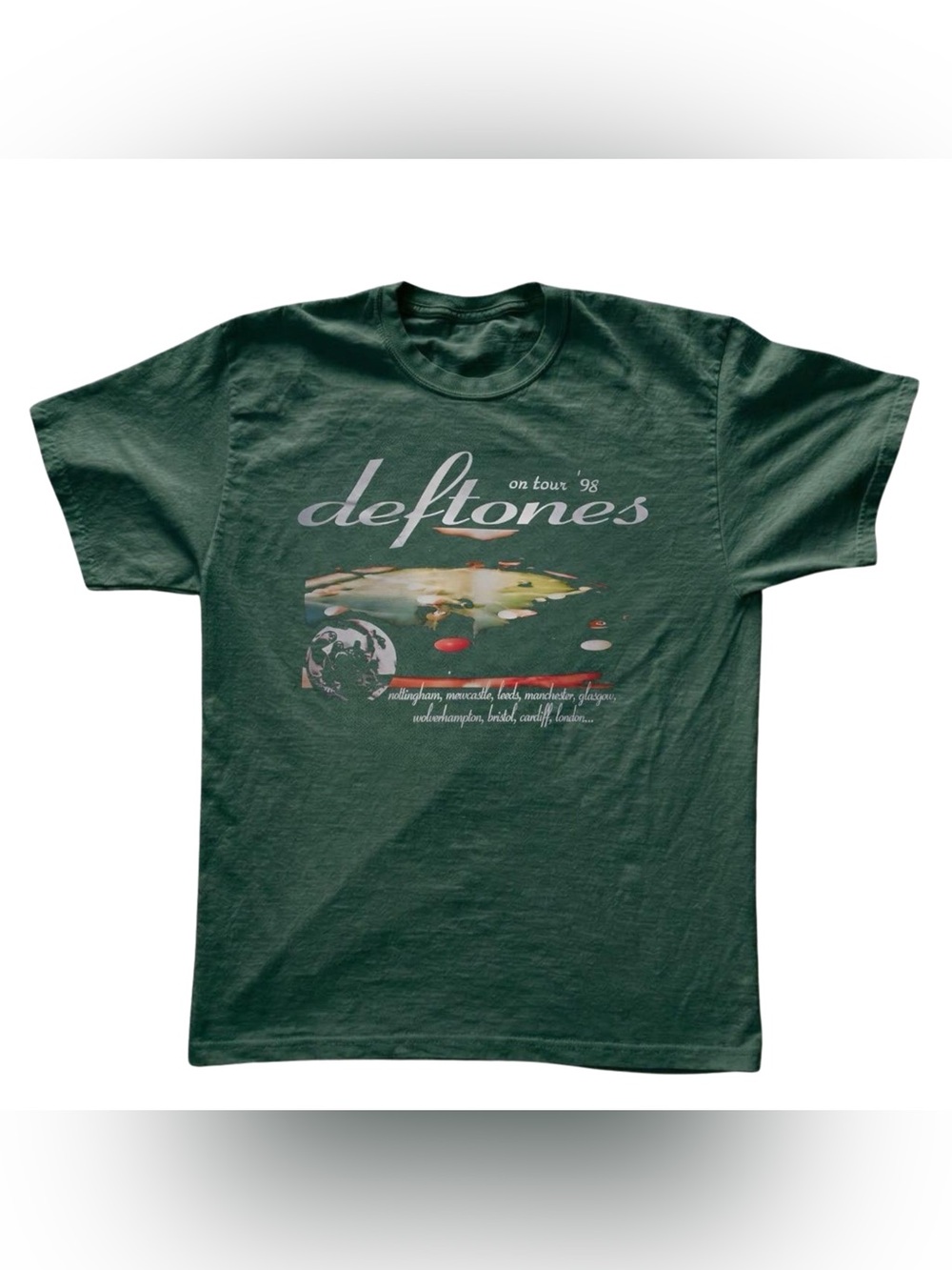 Gildan Dark Green Deftones Tour Graphic Tee